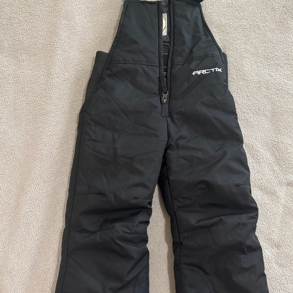 Kids Black Snow Bib Overalls